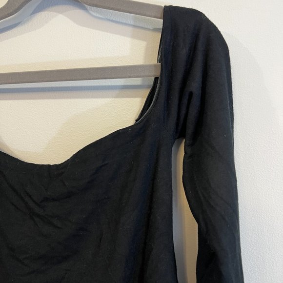 NWOT RE ONA Black One-Shoulder Thong Bodysuit (M) - Picture 4 of 10